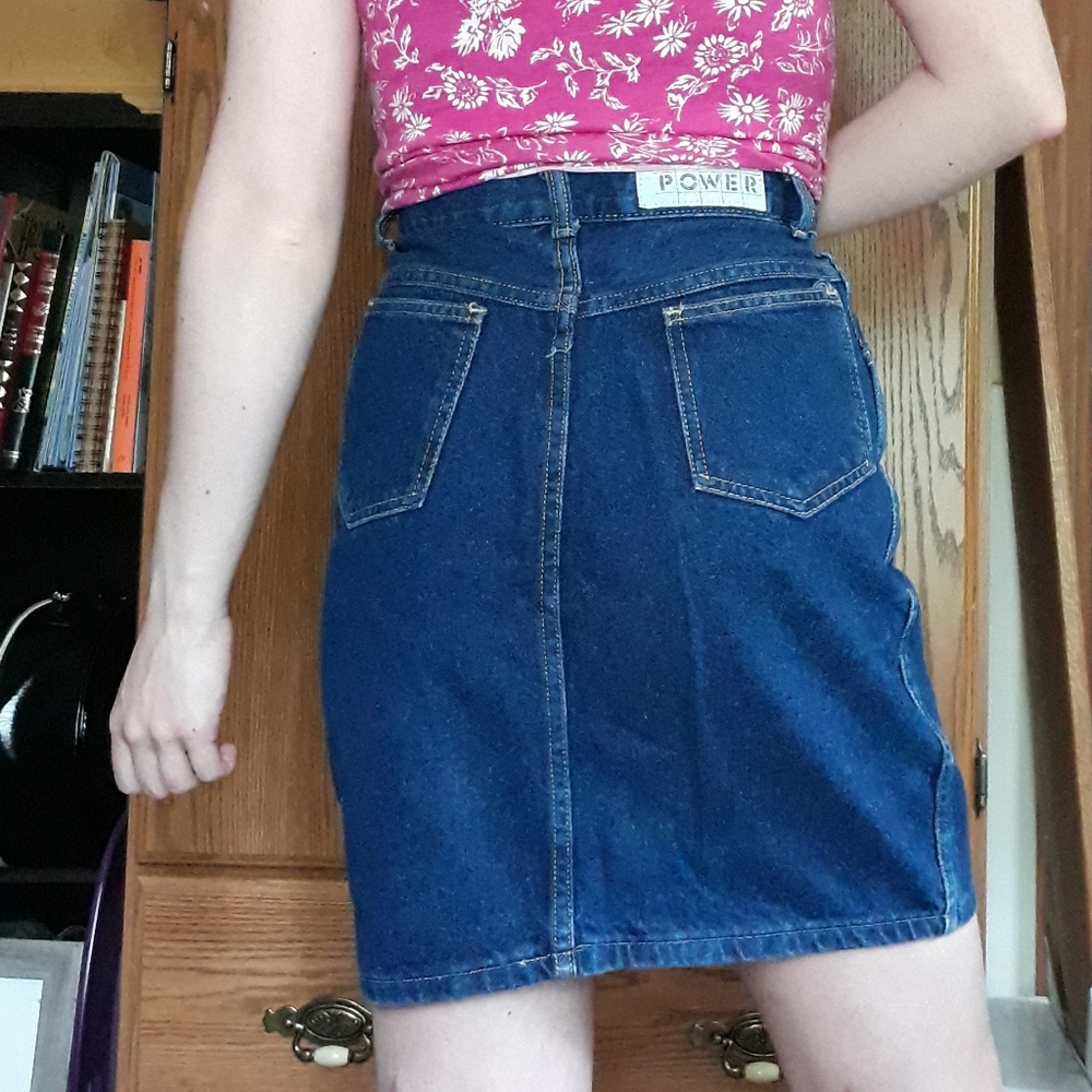 80s Power Mini Pencil Skirt Retro Girly Summer